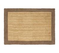 Vidaxl Tapis De Surface Rectangulaire Naturel Et Gris 140 X 200 Cm