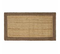 Vidaxl Tapis De Surface Rectangulaire Naturel Et Gris 80 X 150 Cm Jute