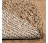 Vidaxl Tapis De Surface Rond Agira Naturel Ø 160 Cm Polyester