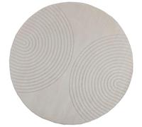 vidaXL Tapis de Surface Rond Crème Ø 120 CM, Tapis Vivid Home, Tapis Moderne, Élément décoratif, Moelleux, Revêtement stylé, Tapis de Salon, Confortable