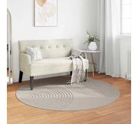 Vidaxl Tapis De Surface Rond Galati Crème Ø 120 Cm Polyester