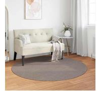 vidaXL Tapis de surface Rond LUGO Taupe Ø 120 CM Polyester, Tapis moderne antidérapant, grand modèle, polyester,42022697