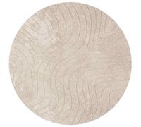 Vidaxl Tapis De Surface Rond Palmeras Beige Ø 160 Cm Polyester