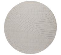 Vidaxl Tapis De Surface Rond Palmeras Crème Ø 120 Cm Polyester