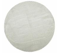 vidaXL Tapis de Surface Rond PALMERAS Vert Ø 120 CM Polyester, Tapis Moderne pour Salon, antidérapant, résistant, Tapis d'intérieur Polyvalent, Facile à Entretenir