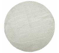 vidaXL Tapis de Surface Rond PALMERAS Vert Ø 160 CM Polyester, Tapis Moderne pour Salon, antidérapant, résistant, Tapis d'intérieur Polyvalent, Facile à Entretenir