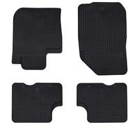 vidaXL Tapis de Voiture 4 pcs Noir TPE, Baskets légères, Confortables et antidérapantes, idéales pour l'extérieur, la randonnée ou la Course, avec Un Design Solide.
