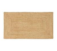 Tapis de décoration en jute - vidaXL - 80x200 cm - Beige - Uni - Rectangulaire - Fait main - Lavable en machine