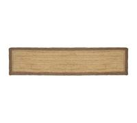 vidaXL Tapis de surface Gris 60 x 300 cm Jute, Tapis de salon, fait main en jute beige, décor rectangulaire, confortable revêtement de sol élégant
