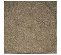 vidaXL Tapis de surface Naturel et noir 200 x 200 cm Jute 42010629