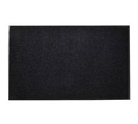 Tapis De Porte Noire En Pvc 90x120 Cm Avec Motif Diamant & Design Enroulable