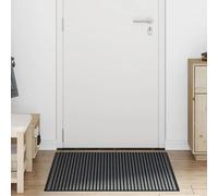 Vidaxl Tapis D'entrée Noir Et Gris 80 X 120 Cm Polypropylène, Pvc