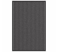 vidaXL Tapis d'entrée Rayé Noir et Gris 60 x 90 cm Antidérapant Absorbant l'eau Tapis en Fibre synthétique Intérieur Extérieur Bienvenue à la Maison Tapis de Sol Entrée Pas de Porte Salle de Boue Pat