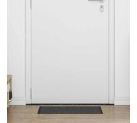 Vidaxl Tapis D'entrée Striped Noir, Gris 40 X 60 Cm Polypropylène, Pvc