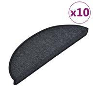 Vidaxl Tapis D'escalier 10 Pcs 56x20 Cm Anthracite