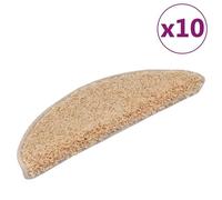 Vidaxl Tapis D'escalier 10 Pcs 56x20 Cm Crème