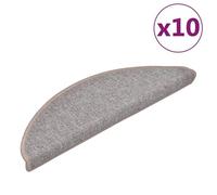 Vidaxl Tapis D'escalier 10 Pcs 56x20 Cm Marron Clair