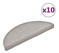 vidaXL Tapis d'escalier 10 pcs 65x24x4 cm Taupe Taupe G