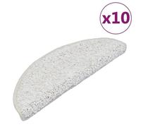 Vidaxl Tapis D'escalier 10 Pcs 65x25 Cm Blanc