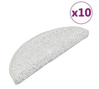 Vidaxl Tapis D'escalier 10 Pcs 65x25 Cm Blanc
