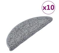 Vidaxl Tapis D'escalier 10 Pcs 65x25 Cm Gris