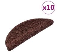 Vidaxl Tapis D'escalier 10 Pcs 65x25 Cm Marron