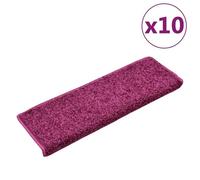 Vidaxl Tapis D'escalier 10 Pcs 65x25 Cm Violet