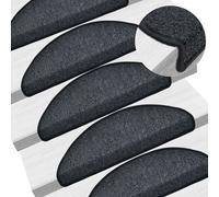 Vidaxl Tapis D'escalier 10 Pcs 65x28 Cm Anthracite