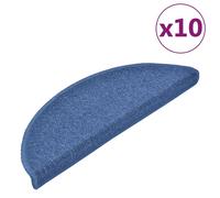 Vidaxl Tapis D'escalier 10 Pcs 65x28 Cm Bleu