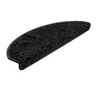 vidaXL Tapis d'escalier 10 pièces Demi-rond Noir 65 x 21 x 4 cm Grand