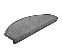 vidaXL Tapis d'escalier 10 pièces 65 x 24 x 4 cm Gris foncé Demi-Rond Grand