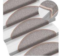 Vidaxl Tapis D'escalier 10 Pcs 65x28 Cm Marron Clair