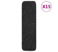 Vidaxl Tapis D'escalier 15 Pcs 75x20 Cm Anthracite Rectangulaire