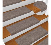 Vidaxl Tapis D'escalier 15 Pcs Tissu Aiguilleté 65x21x4 Cm Crème