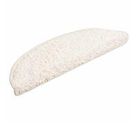 vidaXL Tapis d'escalier 15 pièces 56 x 17 x 3 cm Blanc Demi-Rond