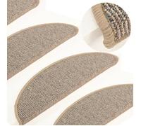 Vidaxl Tapis De Marches D'escalier 15 Pcs Marron 56x17x3 Cm