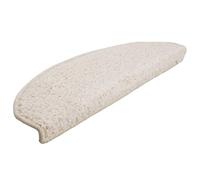 Tapis d'escalier 15 pièces 65 x 21 x 4 cm Blanc Demi-rond Grand 133906