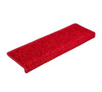 Tapis d escalier 15 pcs 65x21x4 cm Rouge