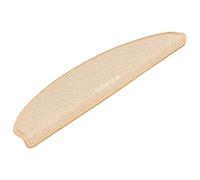 vidaXL Tapis d'escalier 15 pièces 65 x 21 x 4 cm Crème Demi-Rond Grand