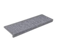 Tapis d escalier 15 pcs 65x21x4 cm Blanc et gris