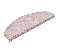vidaXL 15x Tapis de Marches d'Escalier Protecteur d'Escalier Moquette d'Escalier Maison Intérieur Insonorisant Antidérapant Rose Clair 65x21x4 cm