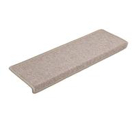 vidaXL Tapis d'escalier 15 pièces 65 x 21 x 4 cm Taupe bordure rectangulaire