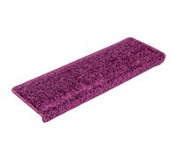 vidaXL Tapis d'escalier 15 pièces 65 x 21 x 4 cm Violet Bord rectangulaire