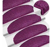 15 Pcs Tapis D'escalier Violet 65 X 25 Cm