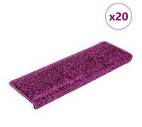 Vidaxl Tapis D'escalier 20 Pcs 65x21x4 Cm Violet