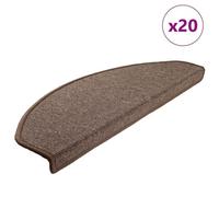 Vidaxl Tapis D'escalier 20 Pcs Marron Café 65x24x4 Cm