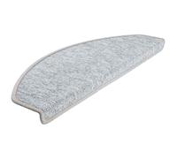 vidaXL Tapis d'escalier 20 pièces 65 x 24 x 4 cm Gris Clair Demi-Rond Grand