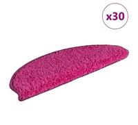 Vidaxl Tapis D'escalier 30 Pcs 65x21x4 Cm Rose Demi-Rond Grand