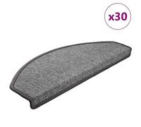 Vidaxl Tapis D'escalier 30 Pcs Gris Foncé 65x24x4 Cm