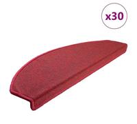 Vidaxl Tapis D'escalier 30 Pcs Rouge Bordeaux 65x24x4 Cm